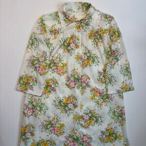 Vintage 1970’s Full Snap Double Knit Robe / Mumu